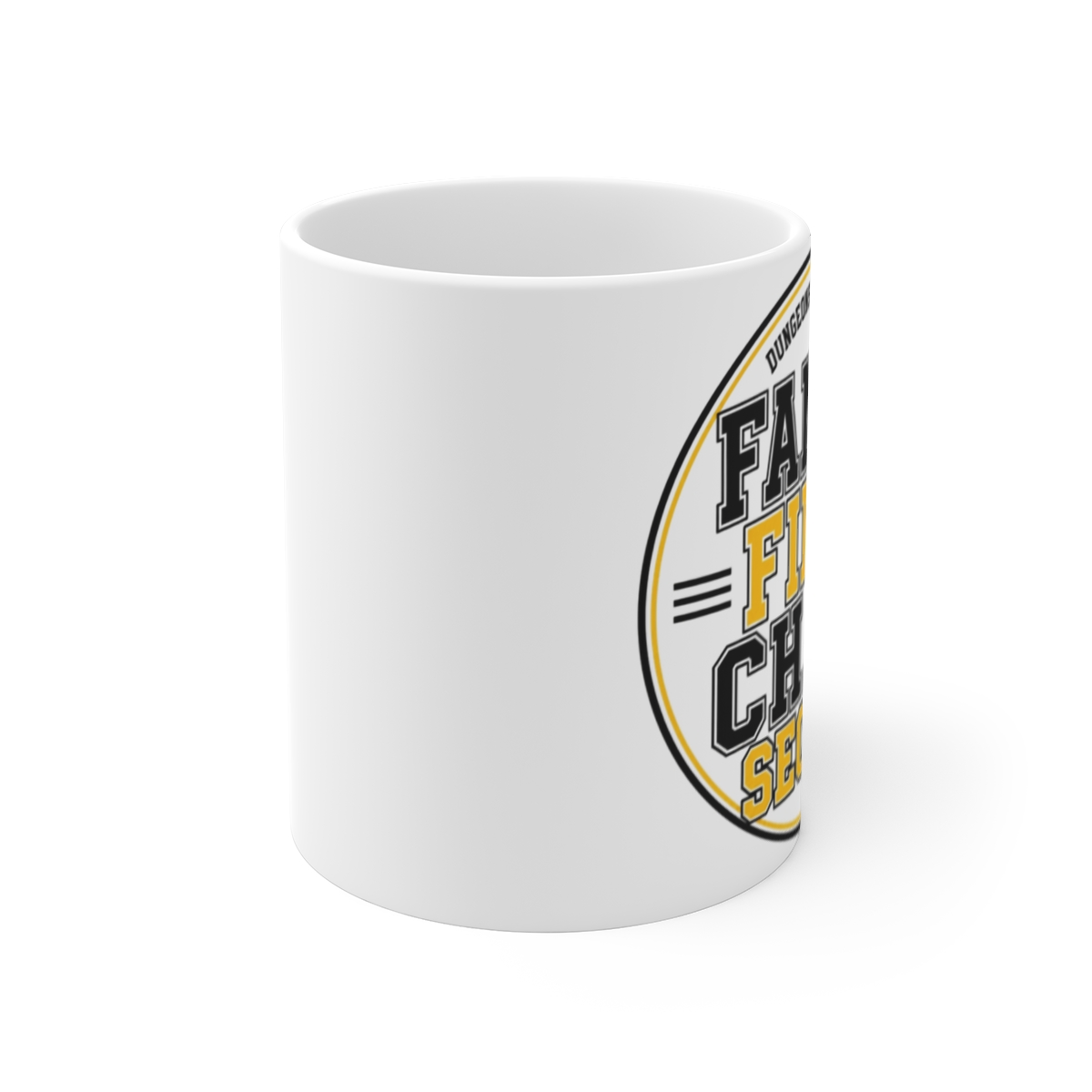 Dungeons and Daddies "Family First, Chaos Second" White Mug - alternate angle 1, merchandise